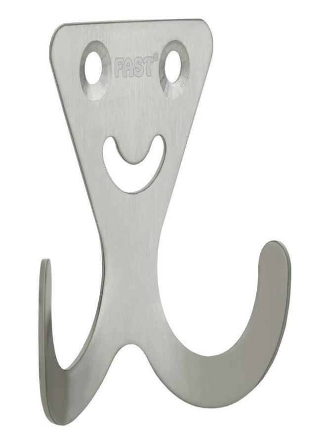 فاست خطافات مناشف وملابس من الفولاذ المقاوم للصدأ على شكل ابتسامة من FAST CH08، حامل تعليق للأبواب والجدران، 4 قطع (فولاذ) - Image 3